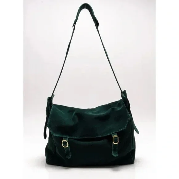 FREE PEOPLE Zahara Suede Messenger Bag / Enchanted Forest - Picture 4 of 16